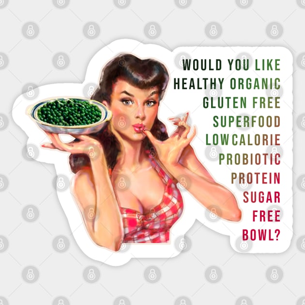 Would you like healthy bowl? Sticker by SashaShuba